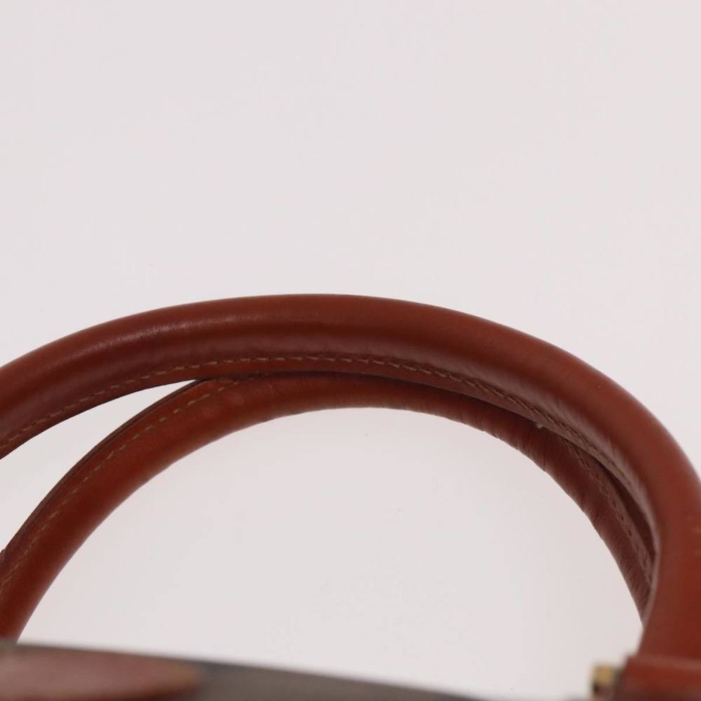 FENDI Pecan Canvas Hand Bag Brown Black Auth yk13082 - Picture 8 of 16